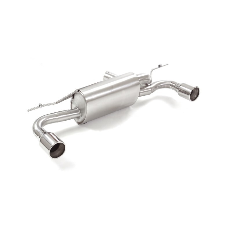 Silencieux arrière duplex en inox g/d avec sortie ronde 90 mm 