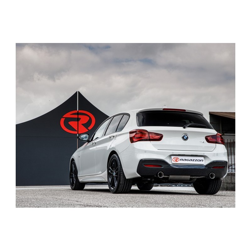 Silencieux arrière duplex en inox g/d avec sortie ronde 90 mm 