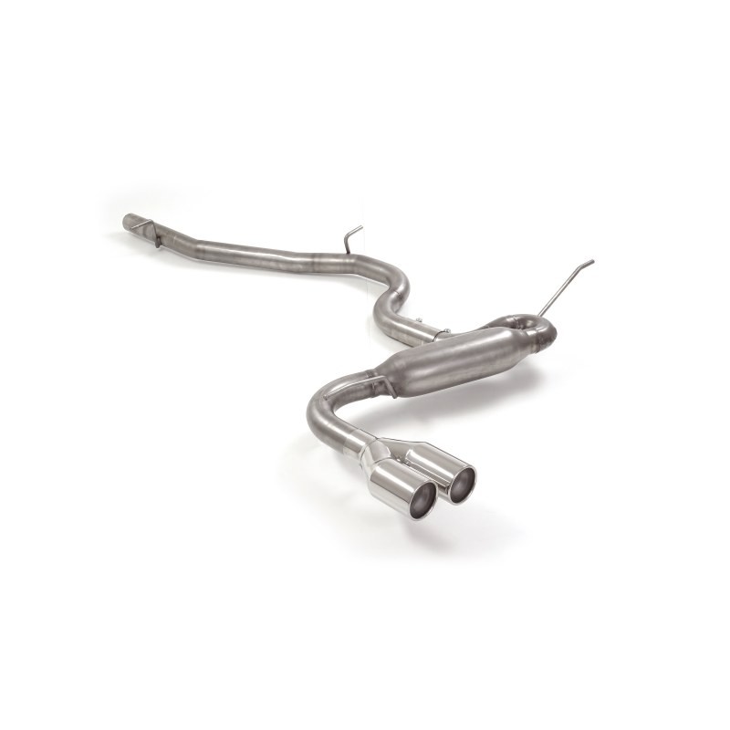 Silencieux arrière en inox avec 2 sorties rondes 80 mm décalées
 Seulement pour la version sans SCR / AdBlue
 Ligne avec diam.
