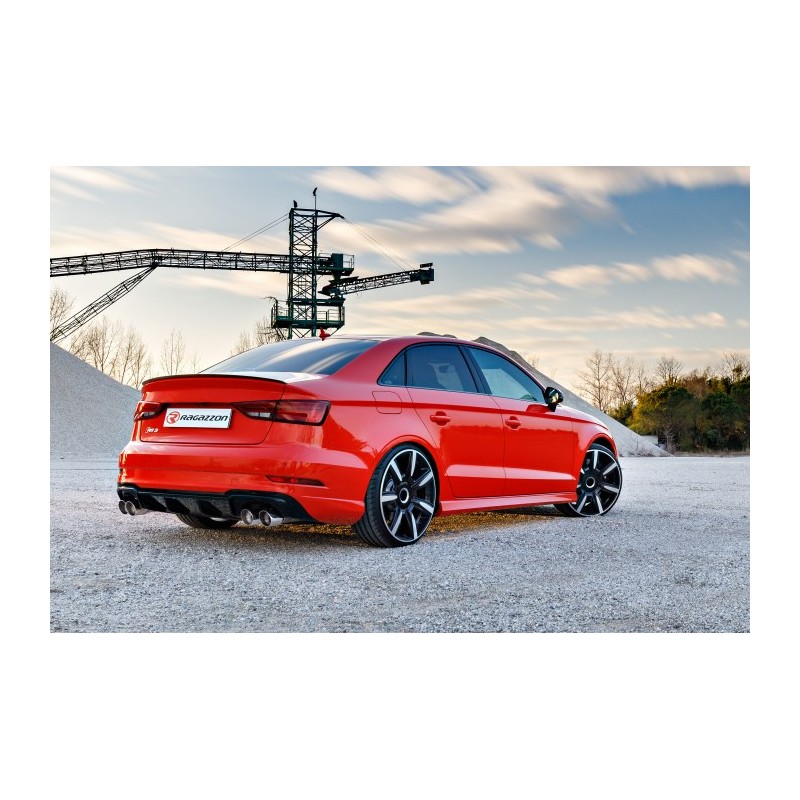 Tube intermédiaire groupe n sans silencieux en inox + Silencieux arrière duplex en inox g/d avec 2 sorties rondes Carbon Shot.