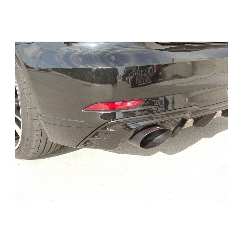 Tube intermédiaire groupe n sans silencieux en inox + Silencieux arrière duplex en inox g/d avec sortie ovale Black 152x102 m.