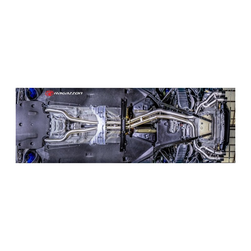 Tube intermédiaire groupe n sans silencieux en inox + Silencieux arrière duplex en inox g/d avec sortie ronde Sport Line 2 x .