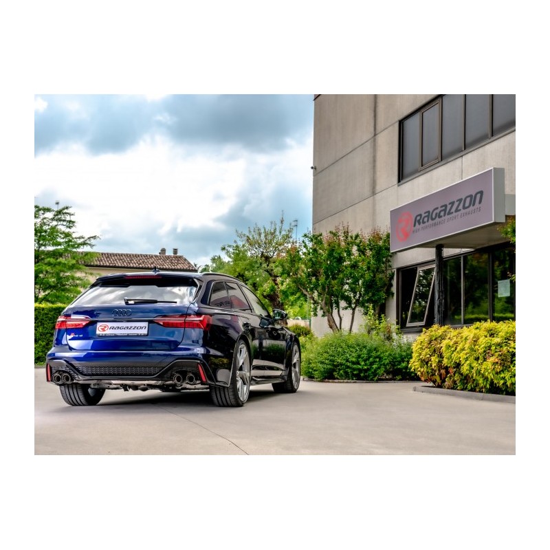 Tube intermédiaire groupe n sans silencieux en inox + Silencieux arrière duplex en inox g/d avec sortie ronde Carbon Shot 2 x.