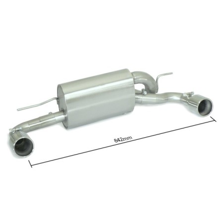 Silencieux arrière duplex en inox g/d avec sortie ronde 90 mm
Modifier le pare-chocs d'origine ou utiliser jupe arrière Rie. Silencieux arrière duplex en inox g/d avec sortie ronde 90 mm
Modifier le pare-chocs d'origine ou utiliser jupe arrière Rie.