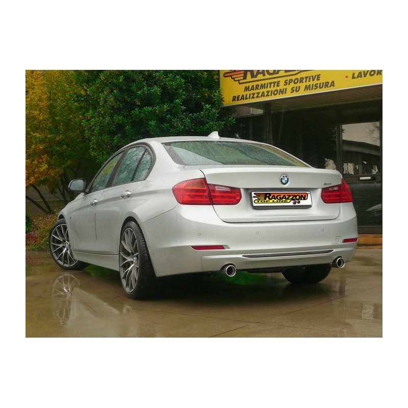 Silencieux arrière duplex en inox g/d avec sortie ronde Sport Line 90 mm