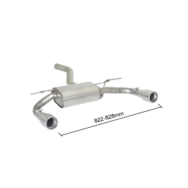 Silencieux arrière duplex en inox g/d avec sortie ronde 90 mm 
 
 Pas compatible avec les voitures avec Ad-Blue
