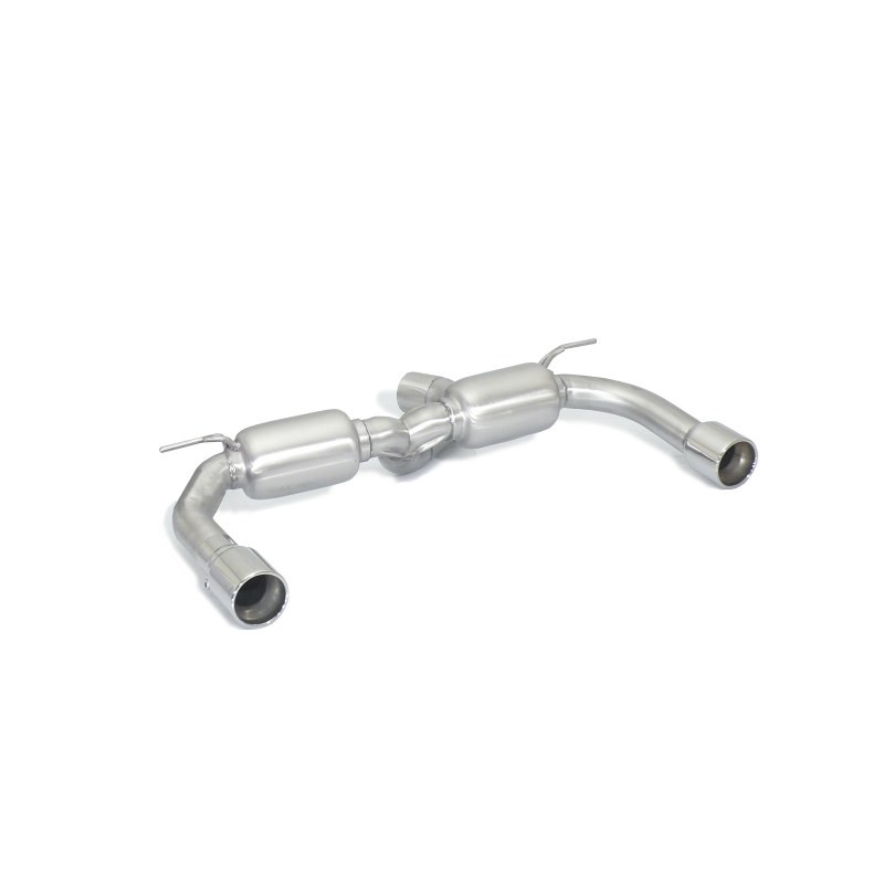 Silencieux arrière duplex en inox g/d avec sortie ronde 90 mm 