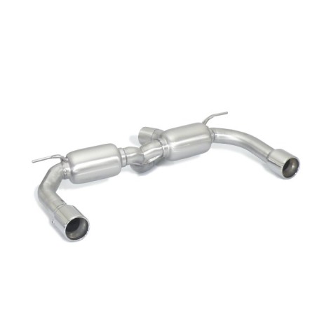 Silencieux arrière duplex en inox g/d avec sortie ronde 90 mm Silencieux arrière duplex en inox g/d avec sortie ronde 90 mm