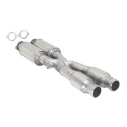 Tube remplacement 2ème cat groupe n + Silencieux intermédiaire en inox - à souder sur la ligne originale