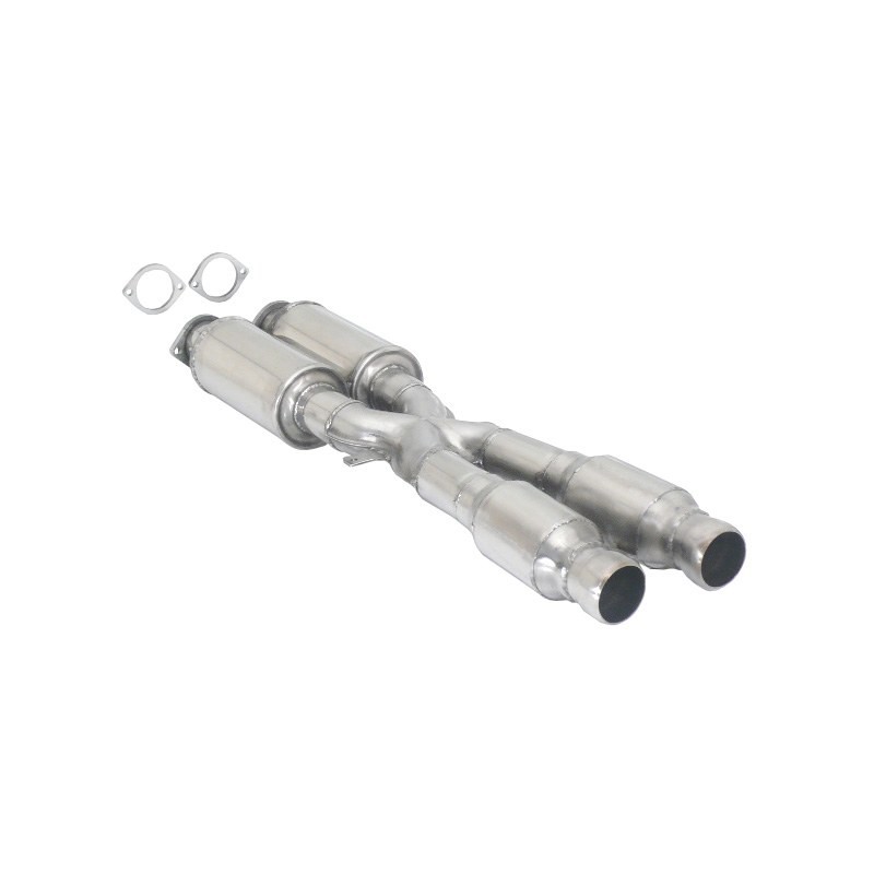 Tube remplacement 2ème cat groupe n + Silencieux intermédiaire en inox - à souder sur la ligne originale