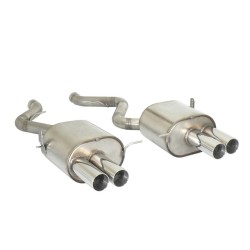 Silencieux arrière duplex en inox g/d avec 2 sorties rondes Race Line 80 mm décalées