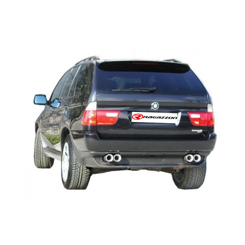 Silencieux arrière duplex en inox g/d avec 1 sortie ovale 128x80 mm