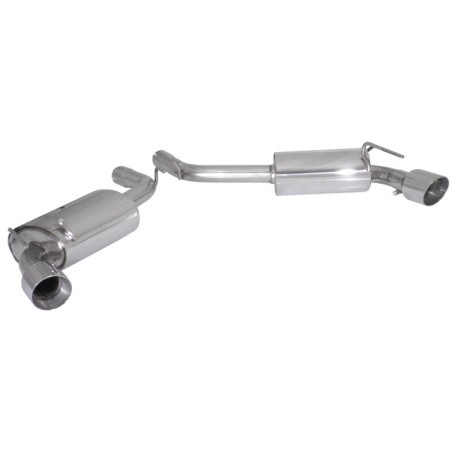 Silencieux arrière duplex en inox g/d avec 1 sortie ronde Sport Line 102 mm Silencieux arrière duplex en inox g/d avec 1 sortie ronde Sport Line 102 mm