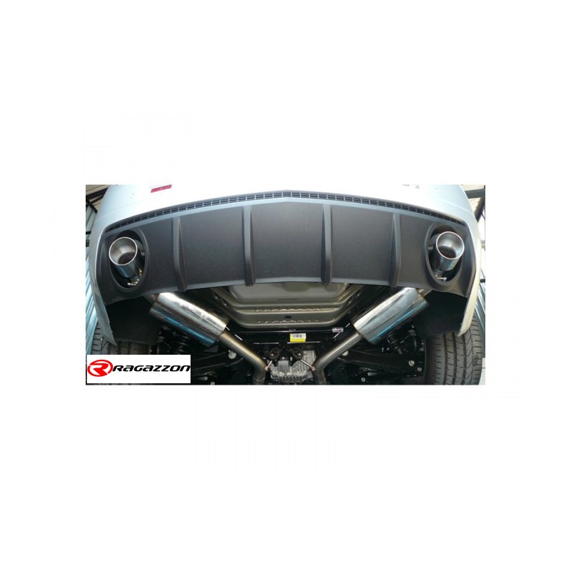 Silencieux arrière duplex en inox g/d avec 1 sortie ronde Sport Line 102 mm