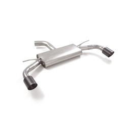 Silencieux arrière duplex en inox g/d avec sortie ronde Carbon Shot 100 mm 
 Ligne avec diamètre majoré 70 mm