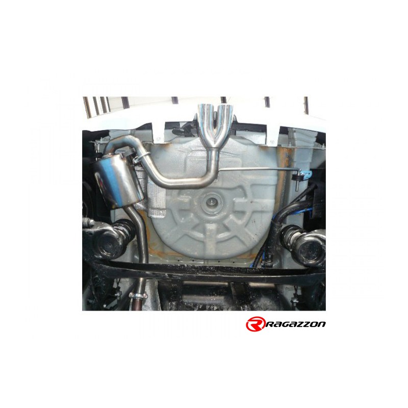 Silencieux arrière groupe n en inox avec 1 sortie ronde 80 mm