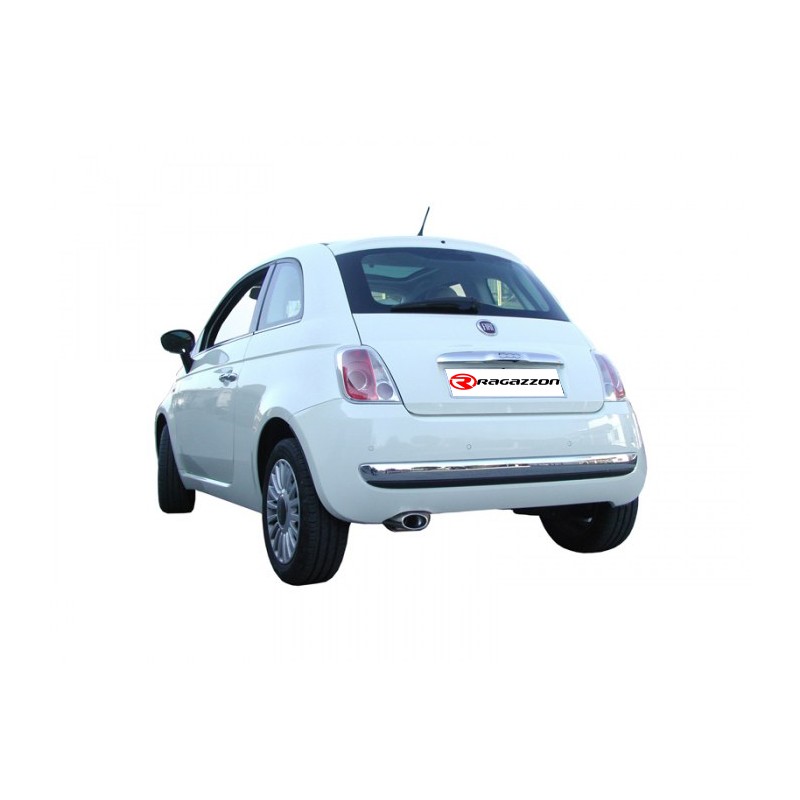 Silencieux arrière groupe n en inox avec 1 sortie ronde 80 mm