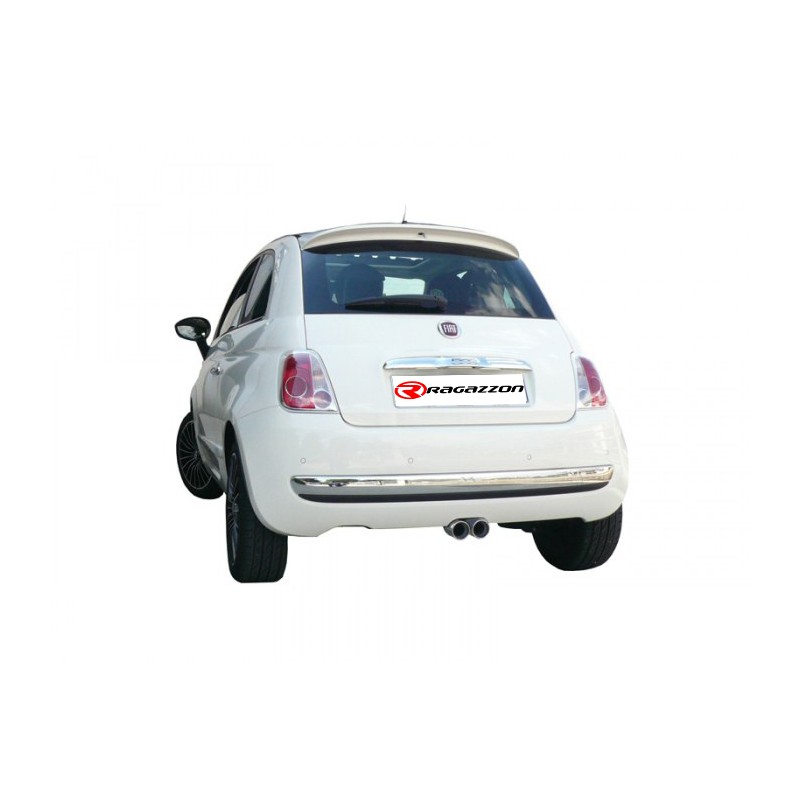 Silencieux arrière groupe n en inox avec 1 sortie ronde 80 mm