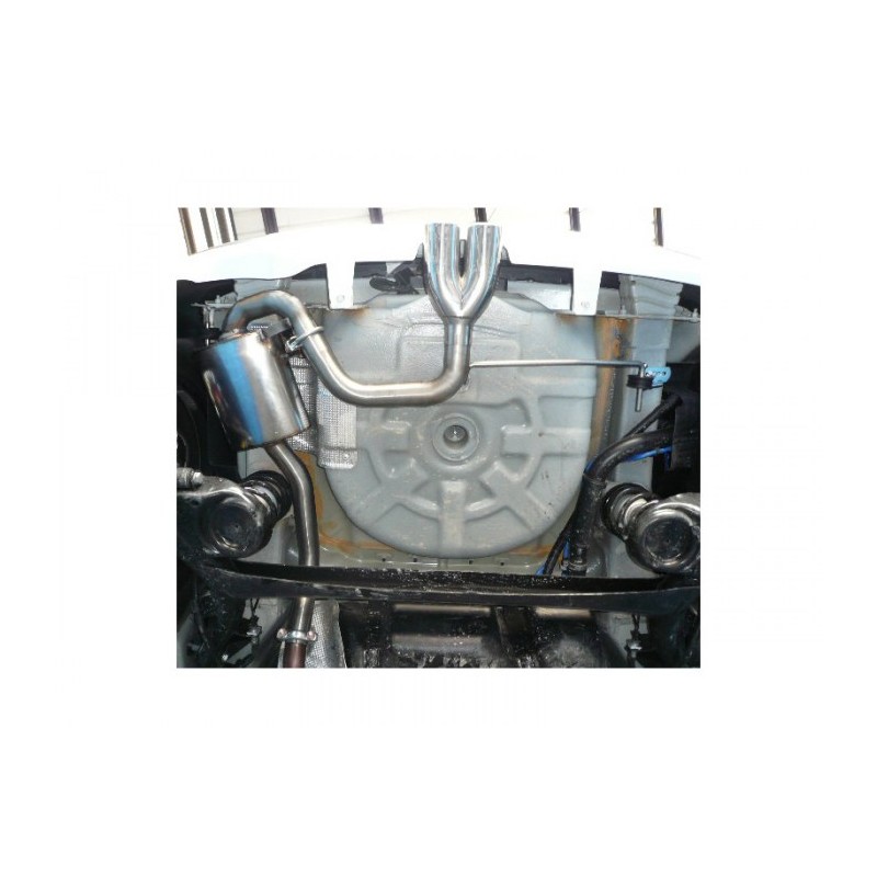 Silencieux arrière groupe n en inox avec 1 sortie ronde 80 mm