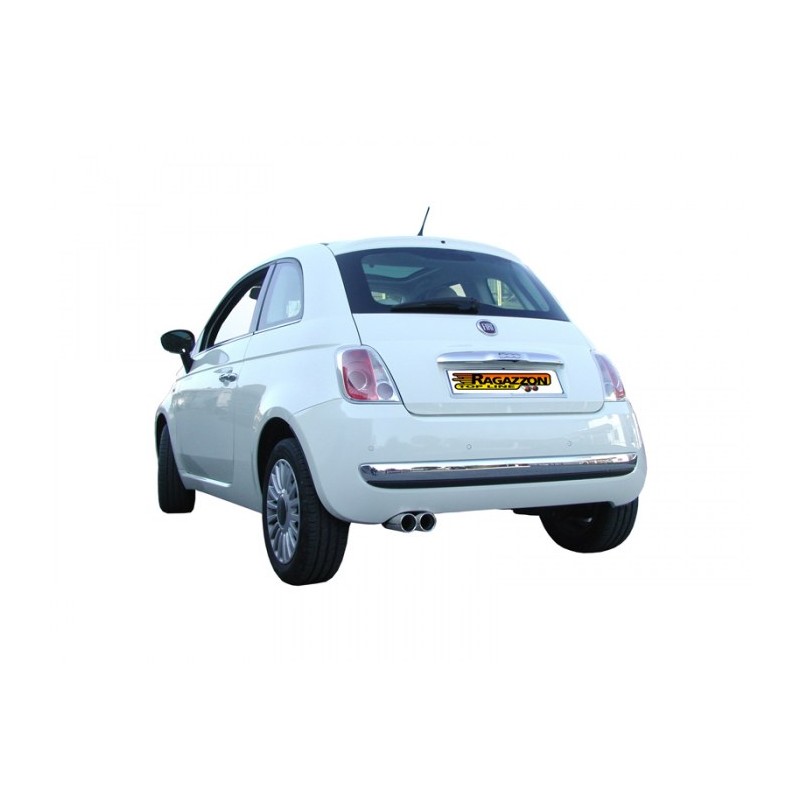 Silencieux arrière groupe n en inox avec 1 sortie ronde 80 mm