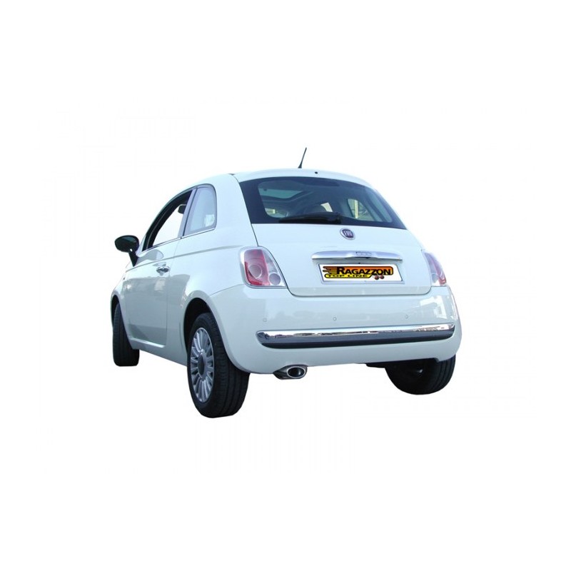 Silencieux arrière groupe n en inox avec 1 sortie ronde 80 mm