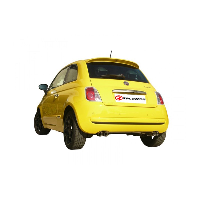 Silencieux arrière en inox avec 1 sortie ovale 115x70 mm