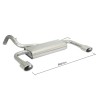 Silencieux arrière duplex en inox g/d avec 1 sortie ovale 115x70 mm - Modifier le pare-chocs d'origine Silencieux arrière duplex en inox g/d avec 1 sortie ovale 115x70 mm - Modifier le pare-chocs d'origine