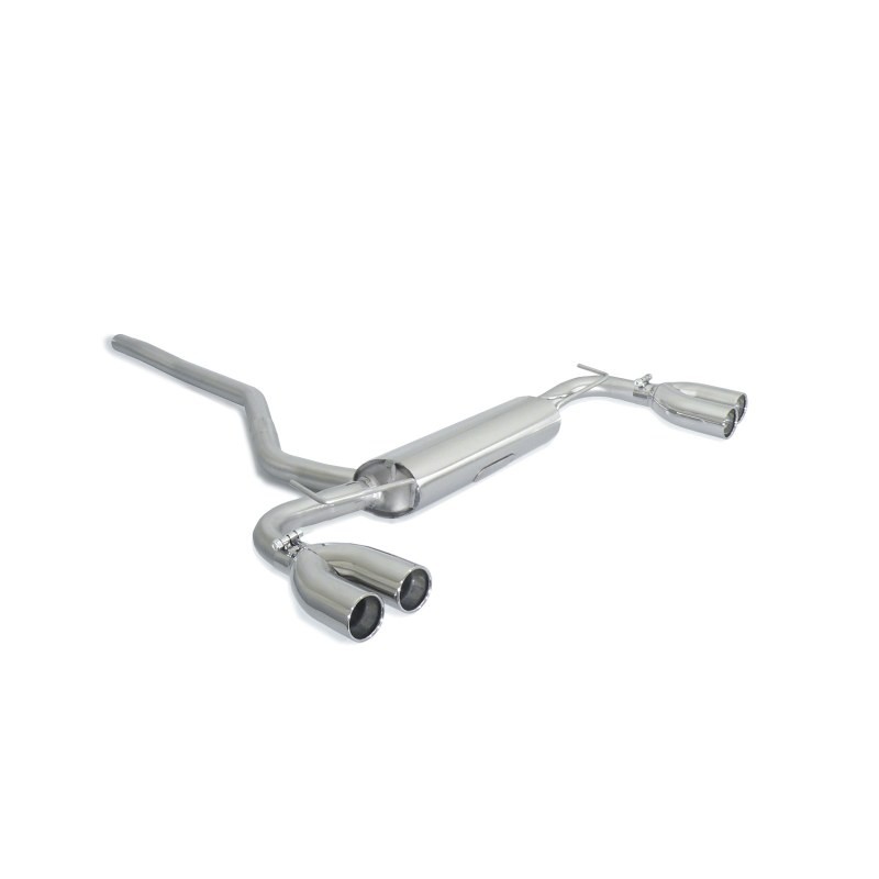 Silencieux arrière duplex en inox g/d avec 2 sorties rondes 70 mm décalées 
 Pare-chocs pack "Cross , Cross Plus".  