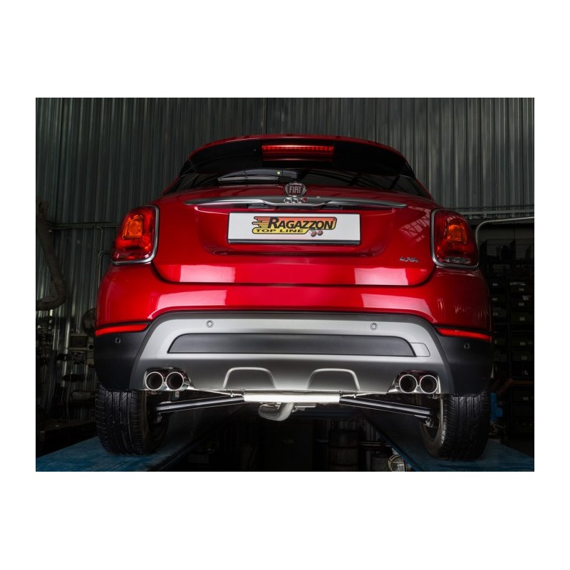 Silencieux arrière duplex en inox g/d avec 2 sorties rondes 70 mm décalées 
 Pare-chocs pack "Cross , Cross Plus".  