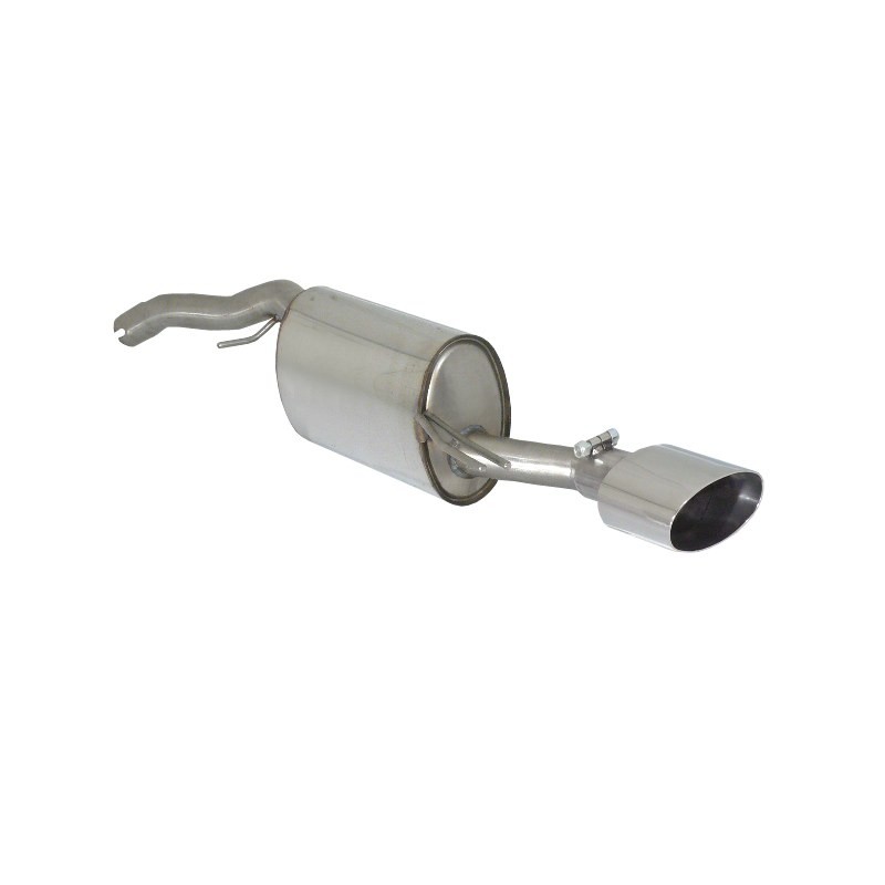 Silencieux arrière en inox avec 1 sortie ovale Sport Line 135x90 mm