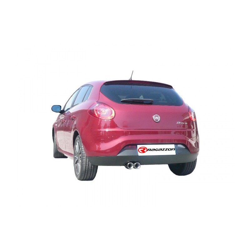 Silencieux arrière en inox avec 1 sortie ovale Sport Line 135x90 mm