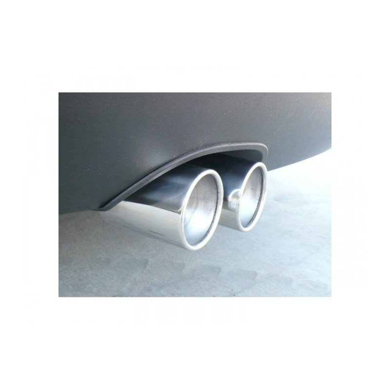 Silencieux arrière en inox avec 1 sortie ovale Sport Line 135x90 mm