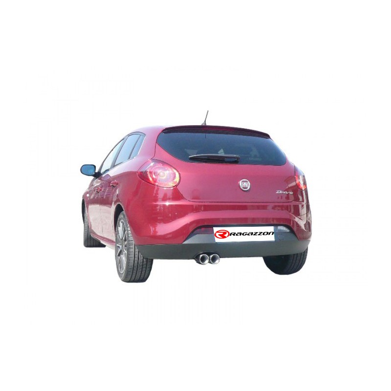 Silencieux arrière en inox avec 1 sortie ovale Sport Line 135x90 mm