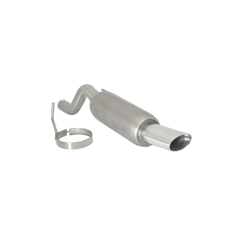Silencieux arrière en inox avec 1 sortie ovale 110x65 mm Sport Line