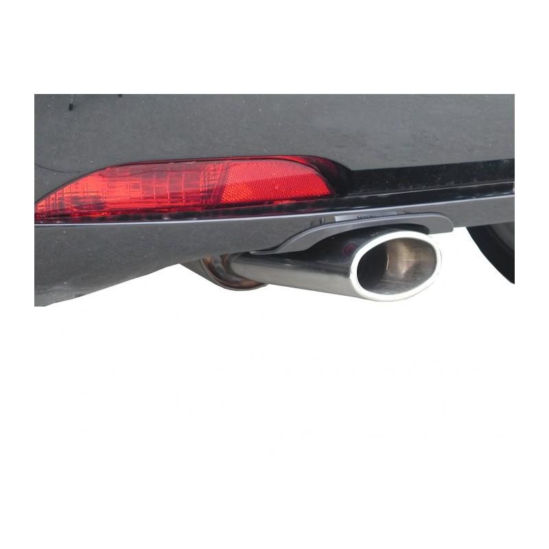 Silencieux arrière en inox avec 1 sortie ovale 110x65 mm Sport Line