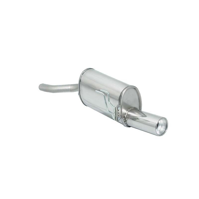Silencieux arrière en inox avec 1 sortie ronde 90 mm