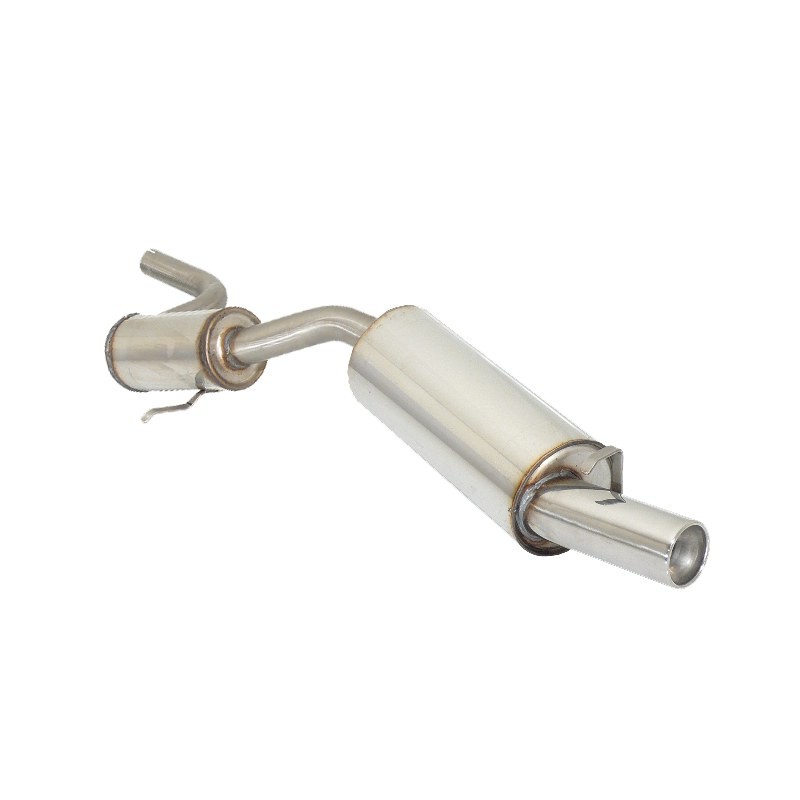 Silencieux arrière en inox avec 1 sortie ronde 80 mm - Disponible sur commande