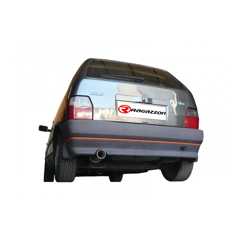 Silencieux arrière en inox avec 1 sortie ronde 80 mm - Disponible sur commande