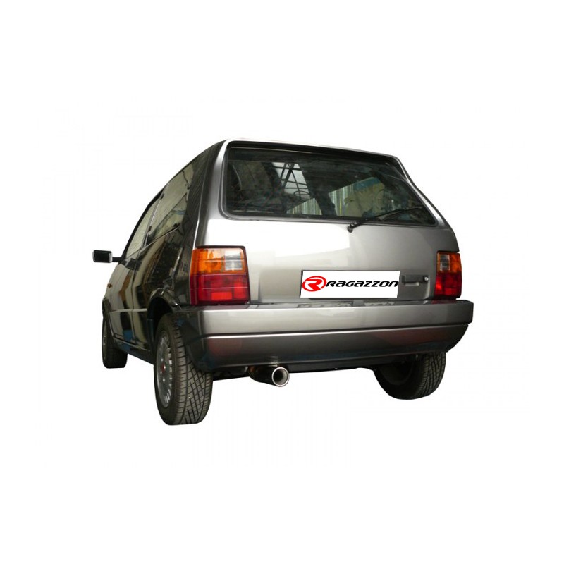 Silencieux arrière groupe n en inox avec 1 sortie ronde 80 mm - Disponible sur commande