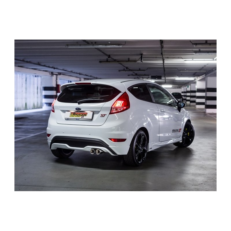 Silencieux arrière en inox avec 2 sorties rondes 80 mm décalées