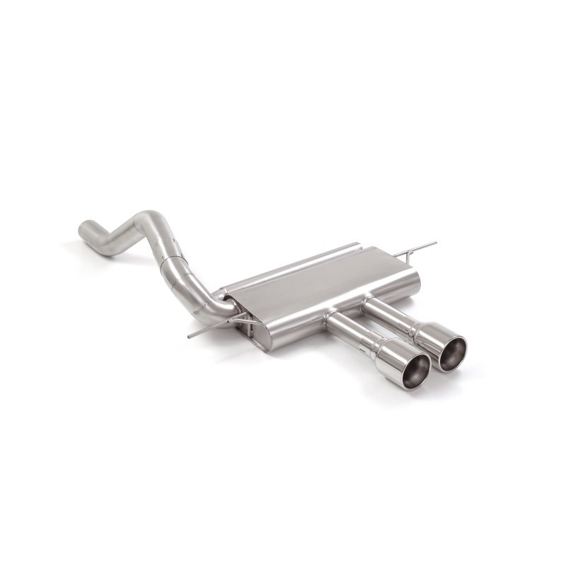 Silencieux arrière en inox avec 2 sorties ronde centrales 102 mm  
 Ligne avec diamètre majoré 76 mm