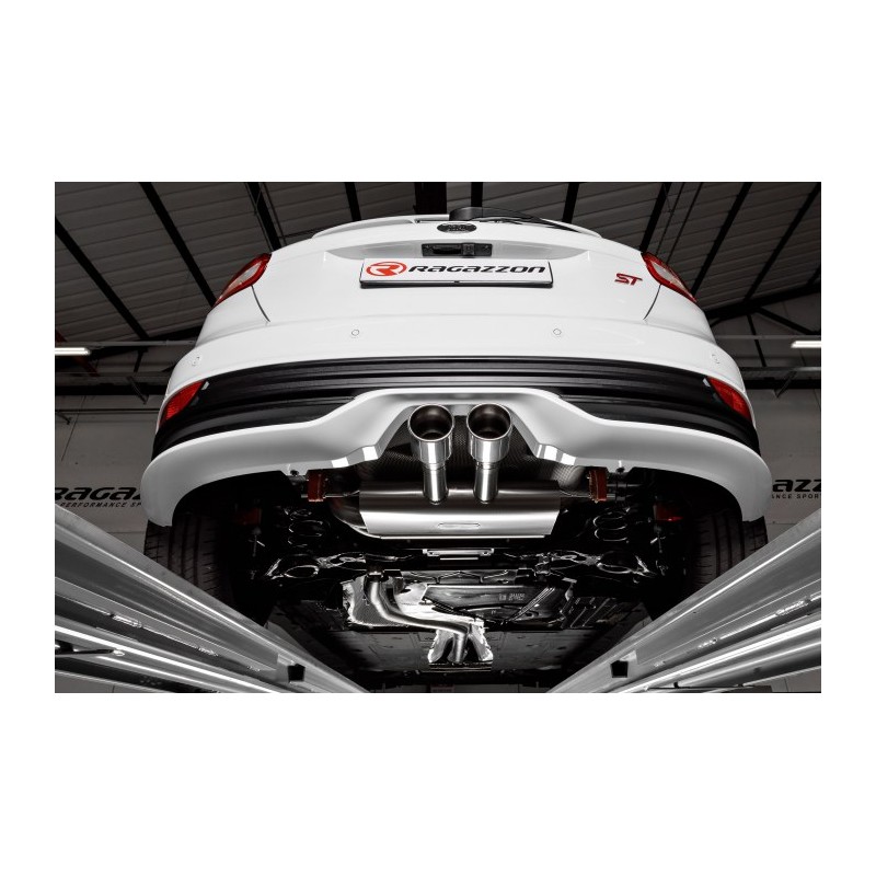 Silencieux arrière en inox avec 2 sorties ronde centrales 102 mm  
 Ligne avec diamètre majoré 76 mm