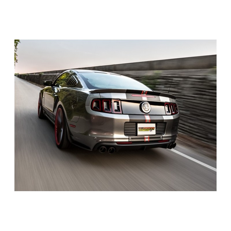 Silencieux arrière duplex en inox g/d avec sortie ronde Carbon Shot 90 mm