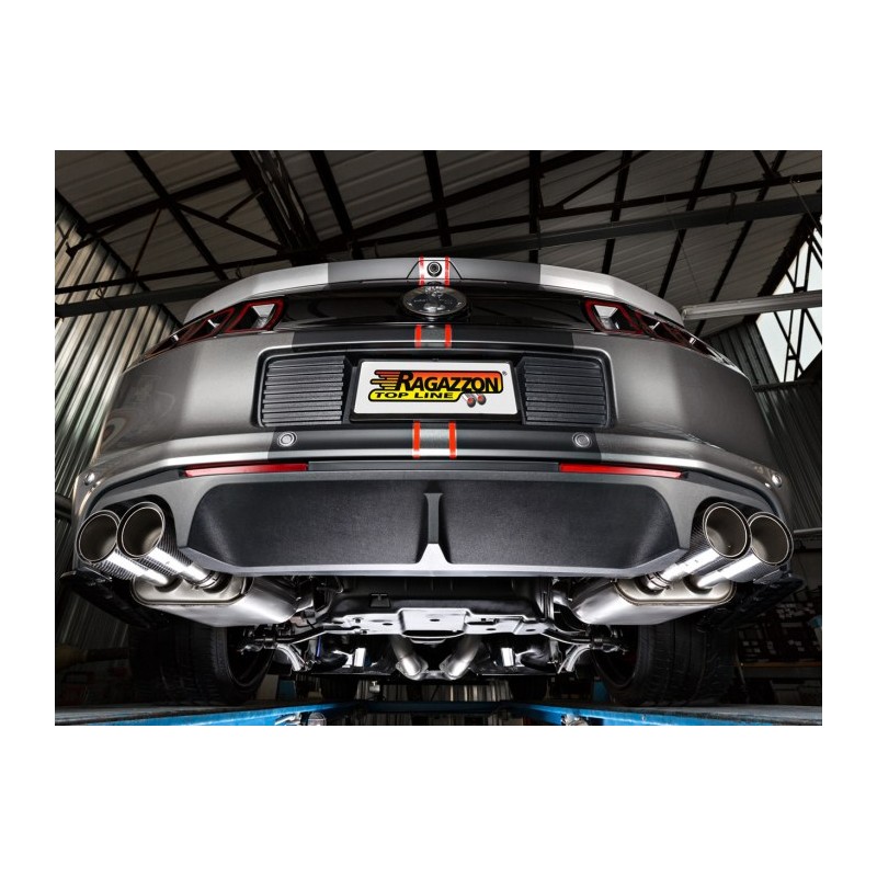 Silencieux arrière duplex en inox g/d avec sortie ronde Carbon Shot 90 mm