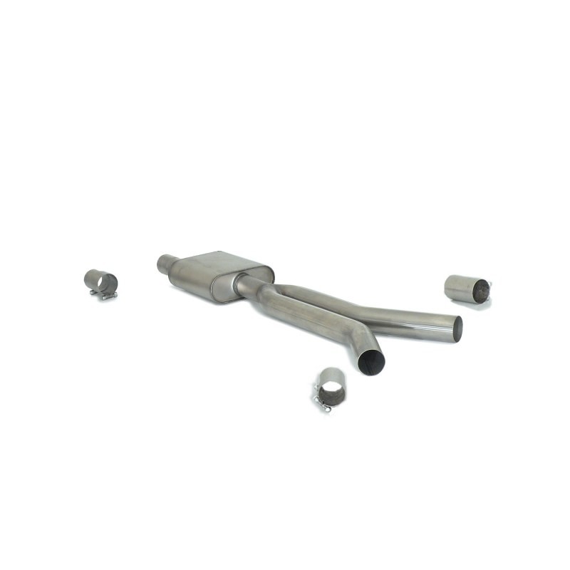 Silencieux intermédiaire en inox  
 Ligne avec diamètre majoré 70 mm