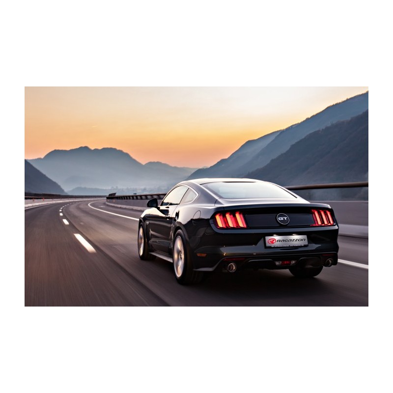 Silencieux intermédiaire en inox + Silencieux arrière duplex en inox g/d avec sortie ronde Sport Line 102 mm
 
 Ligne avec di.