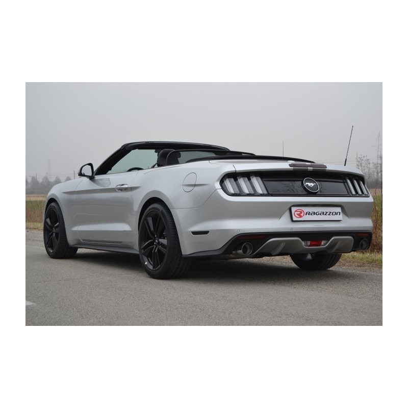 Silencieux intermédiaire en inox + Silencieux arrière duplex en inox g/d avec sortie ronde Sport Line 102 mm
 Ligne avec diam.