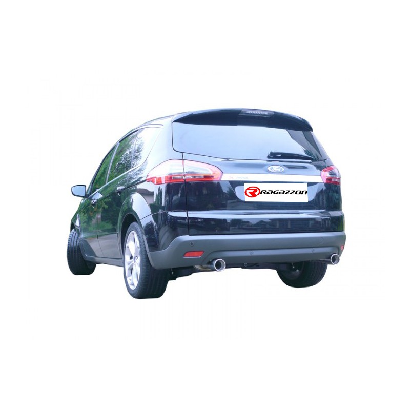 Silencieux arrière duplex en inox g/d avec sorties rondes Sport Line 90 mm - Modifier le pare-chocs d'origine