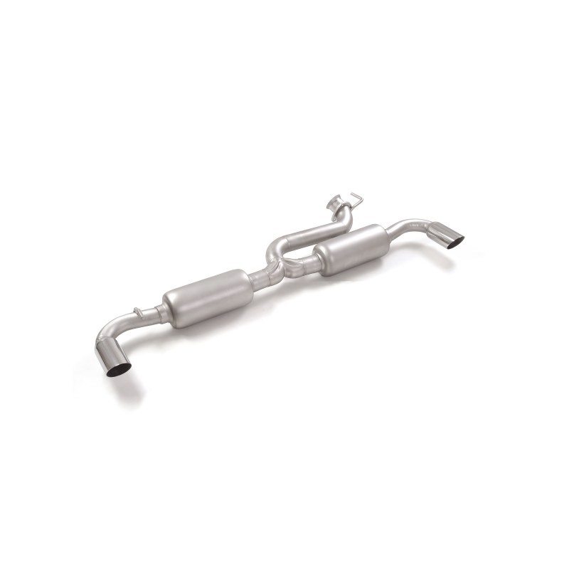Silencieux arrière duplex en inox g/d avec sortie ronde Sport Racing 70 mm - Disponible sur commande