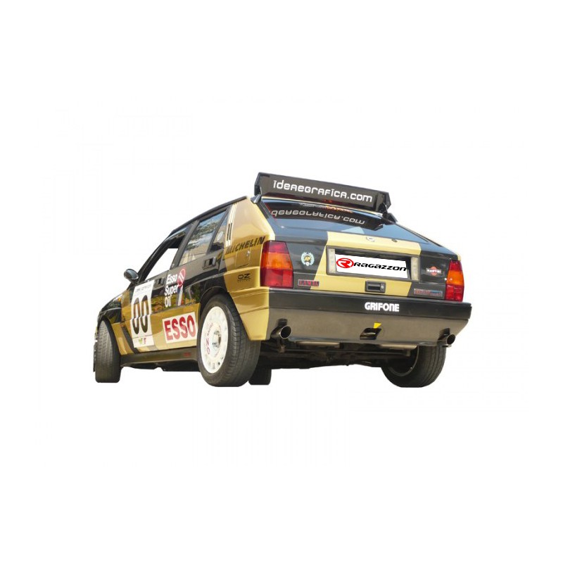 Silencieux arrière duplex en inox g/d avec sortie ronde Sport Racing 70 mm - Disponible sur commande